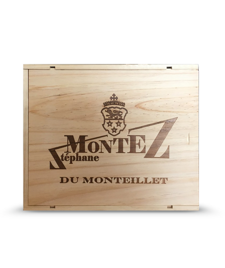 Coffret bois 3 bouteilles (vide)